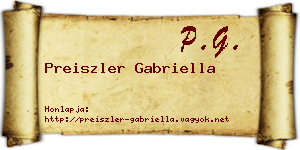 Preiszler Gabriella névjegykártya