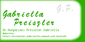 gabriella preiszler business card